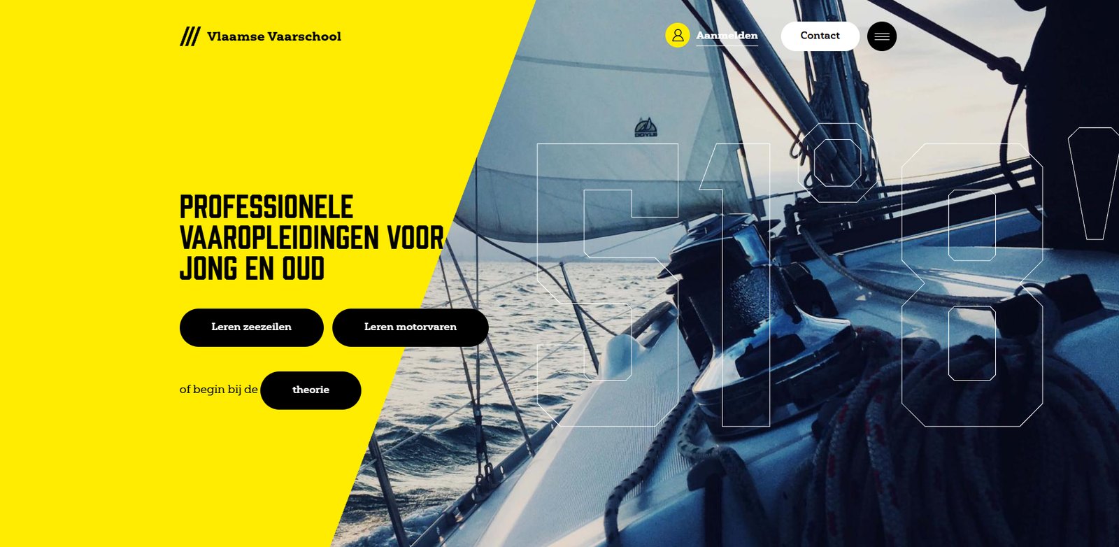 Website vlaamsevaarschool.be voor Vlaamse Vaarschool